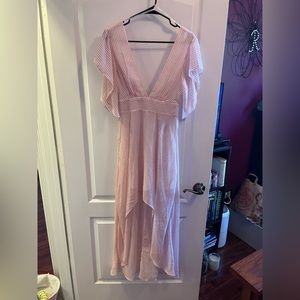 Pink & White Striped Dress